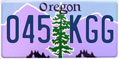 OR license plate 045KGG