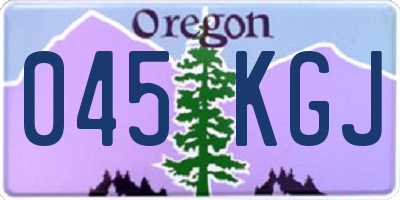 OR license plate 045KGJ