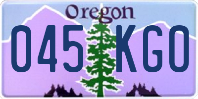 OR license plate 045KGO