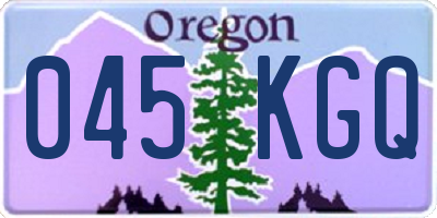 OR license plate 045KGQ