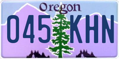 OR license plate 045KHN