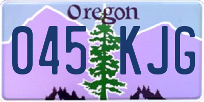 OR license plate 045KJG