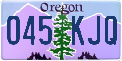 OR license plate 045KJQ
