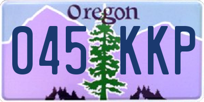 OR license plate 045KKP