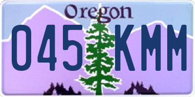 OR license plate 045KMM