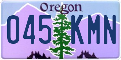 OR license plate 045KMN