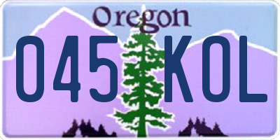 OR license plate 045KOL