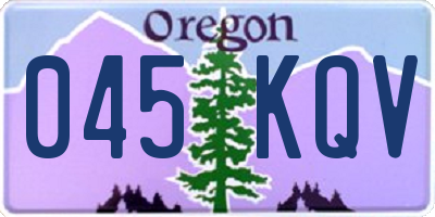 OR license plate 045KQV