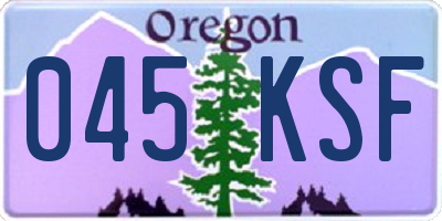 OR license plate 045KSF