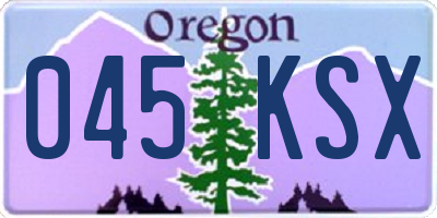 OR license plate 045KSX