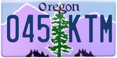OR license plate 045KTM