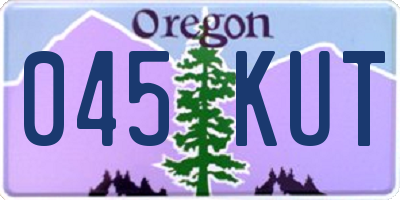 OR license plate 045KUT