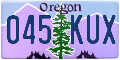 OR license plate 045KUX