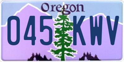 OR license plate 045KWV