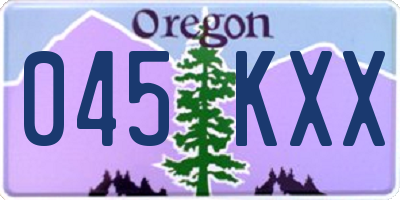 OR license plate 045KXX