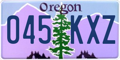 OR license plate 045KXZ