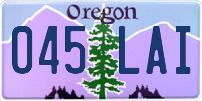 OR license plate 045LAI