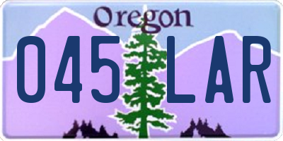 OR license plate 045LAR