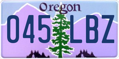 OR license plate 045LBZ
