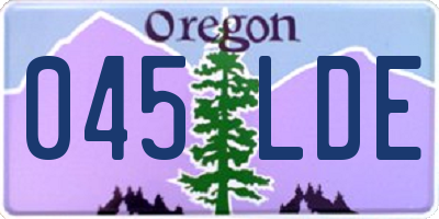 OR license plate 045LDE