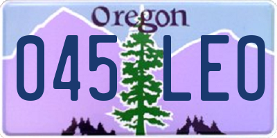OR license plate 045LEO