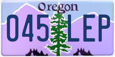 OR license plate 045LEP