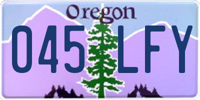 OR license plate 045LFY