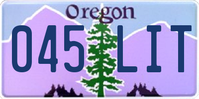 OR license plate 045LIT
