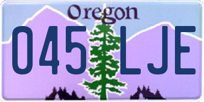 OR license plate 045LJE