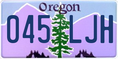 OR license plate 045LJH