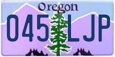OR license plate 045LJP