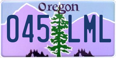 OR license plate 045LML