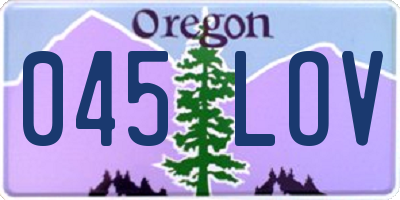 OR license plate 045LOV