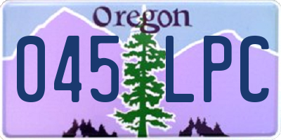 OR license plate 045LPC