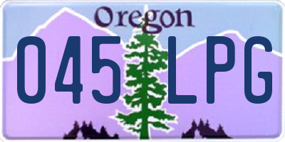 OR license plate 045LPG