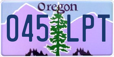 OR license plate 045LPT