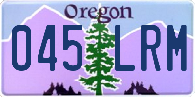 OR license plate 045LRM