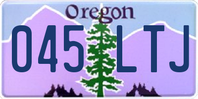 OR license plate 045LTJ