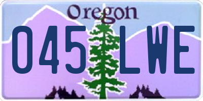 OR license plate 045LWE
