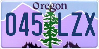 OR license plate 045LZX