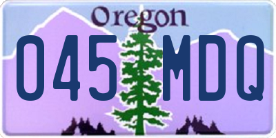 OR license plate 045MDQ