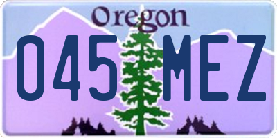 OR license plate 045MEZ