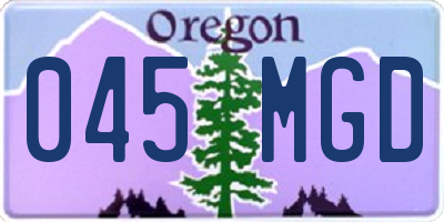OR license plate 045MGD