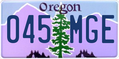 OR license plate 045MGE