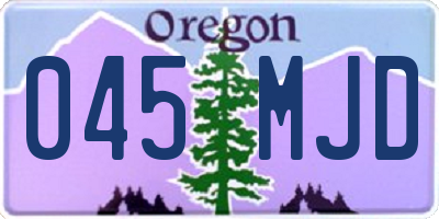 OR license plate 045MJD