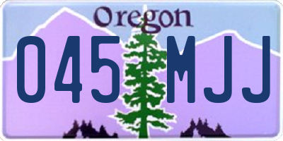 OR license plate 045MJJ