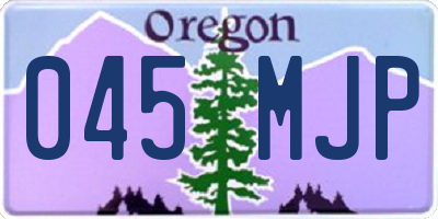 OR license plate 045MJP