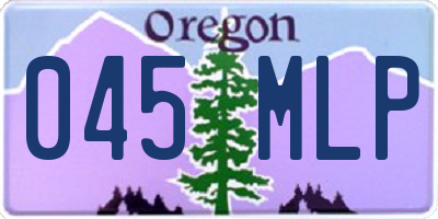 OR license plate 045MLP