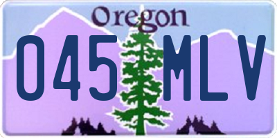 OR license plate 045MLV