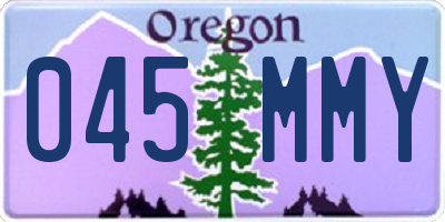 OR license plate 045MMY